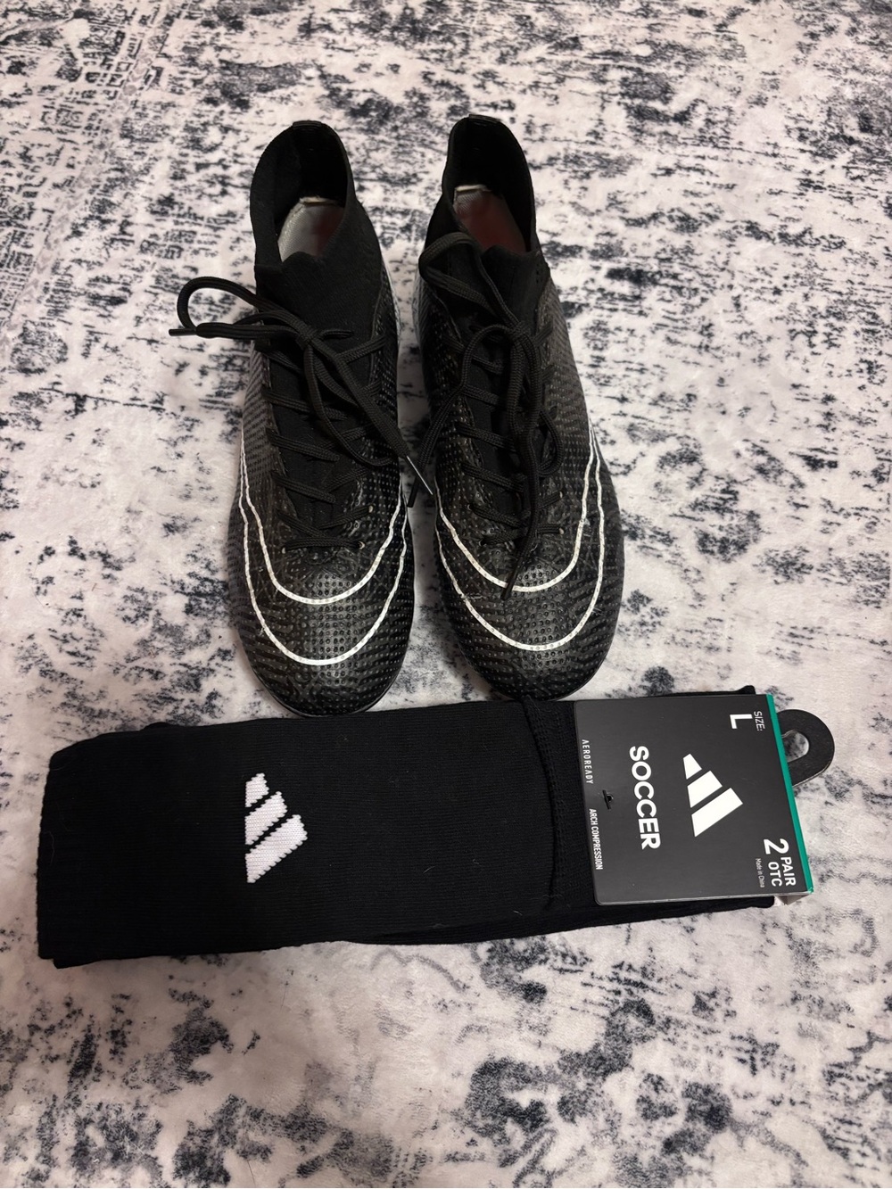 Nike Women’s Black Soccer Cleats with White Accent